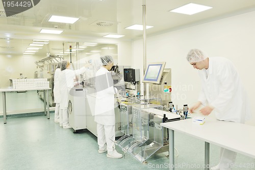 Image of medical factory and production indoor