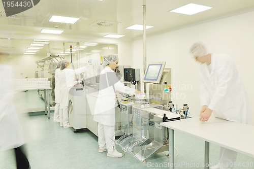 Image of medical factory and production indoor