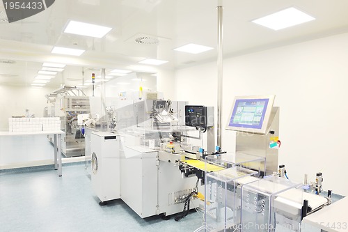 Image of medical factory and production indoor