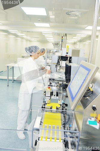 Image of medical factory and production indoor