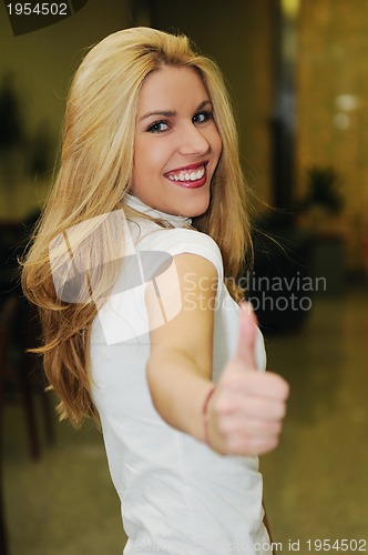Image of young woman indoor
