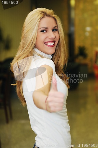 Image of young woman indoor