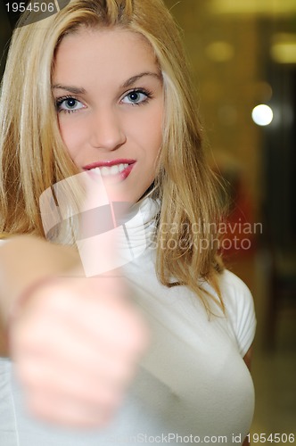 Image of young woman indoor