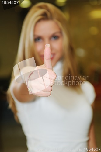 Image of young woman indoor