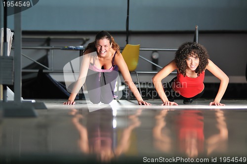 Image of group of women working out in