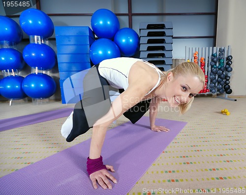 Image of handstand on yoga matt