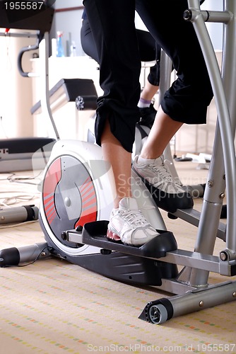 Image of spinning bike in a gym