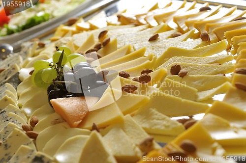 Image of Food, fresh, health, vegetarian, eating, cheese,  grape, fruit, 