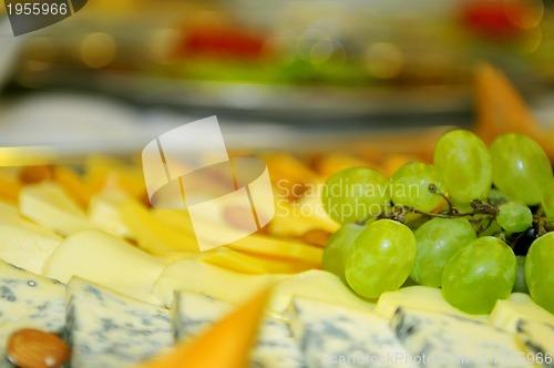 Image of Food, fresh, health, vegetarian, eating, cheese,  grape, fruit, 