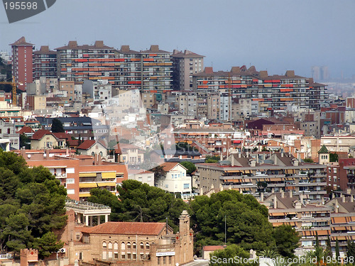 Image of Cityscape - Barcelona aerial view