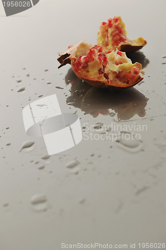 Image of Pomegranate with reflection