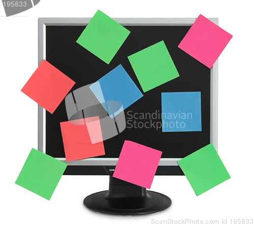 Image of Postit in the monitor