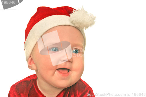 Image of Christmas baby smiling