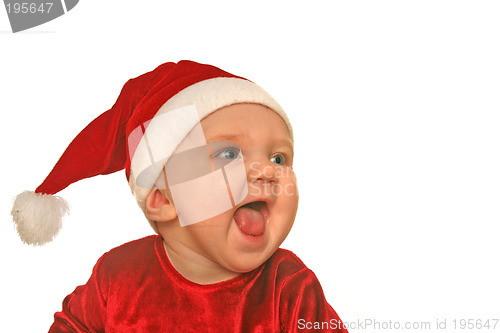 Image of Christmas baby shrieking