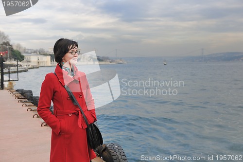 Image of woman visit ancient istambul in turkey