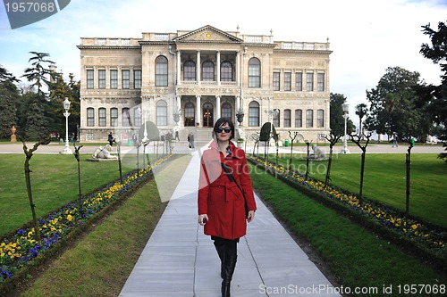 Image of woman visit ancient istambul in turkey