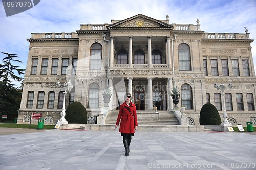 Image of woman visit ancient istambul in turkey