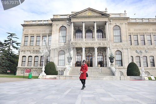 Image of woman visit ancient istambul in turkey