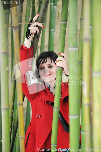 Image of woman visit ancient istambul in turkey