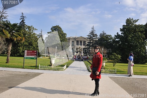 Image of woman visit ancient istambul in turkey