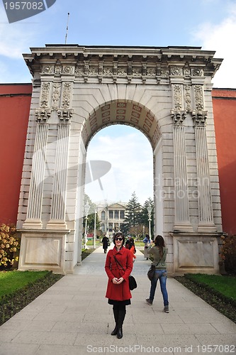 Image of woman visit ancient istambul in turkey