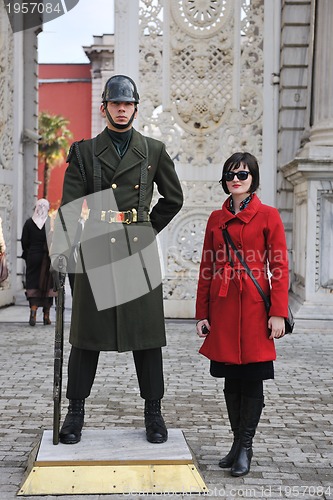 Image of woman visit ancient istambul in turkey