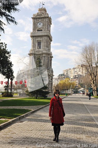 Image of woman visit ancient istambul in turkey