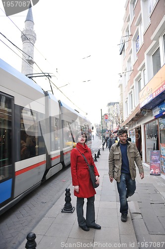 Image of woman visit ancient istambul in turkey