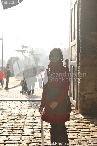 Image of woman visit ancient istambul in turkey