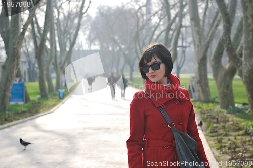 Image of woman visit ancient istambul in turkey