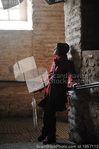 Image of woman visit ancient istambul in turkey