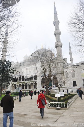 Image of woman visit ancient istambul in turkey