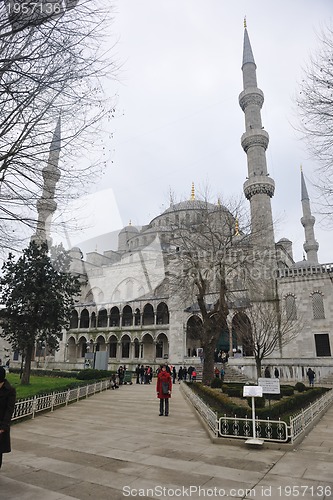 Image of woman visit ancient istambul in turkey