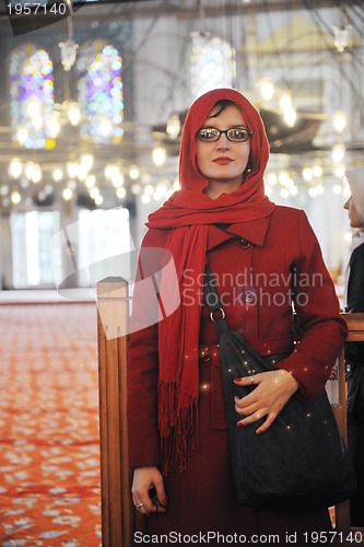 Image of woman visit ancient istambul in turkey