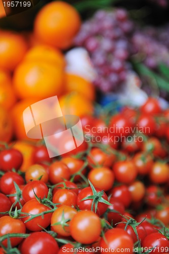 Image of fresh fruits and vegetables at market