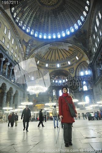Image of woman visit ancient istambul in turkey