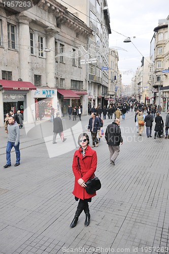 Image of woman visit ancient istambul in turkey