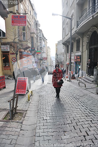 Image of woman visit ancient istambul in turkey