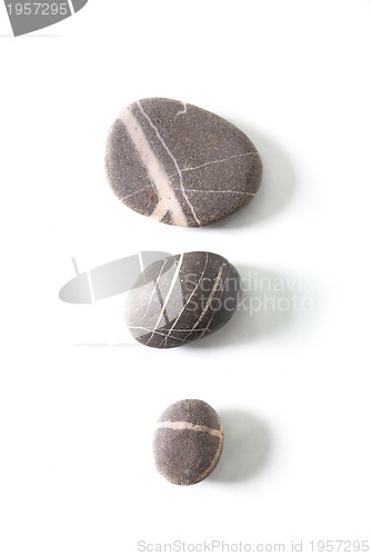 Image of .zen stones with reflection isolated