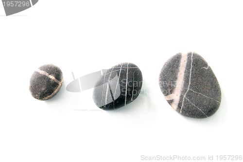 Image of .zen stones with reflection isolated