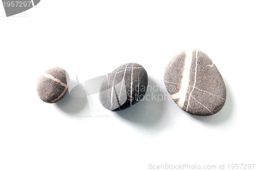 Image of .zen stones with reflection isolated