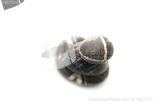 Image of .zen stones with reflection isolated