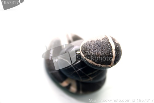 Image of .zen stones with reflection isolated