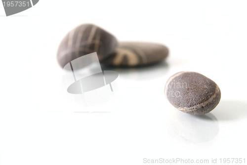 Image of .zen stones with reflection isolated