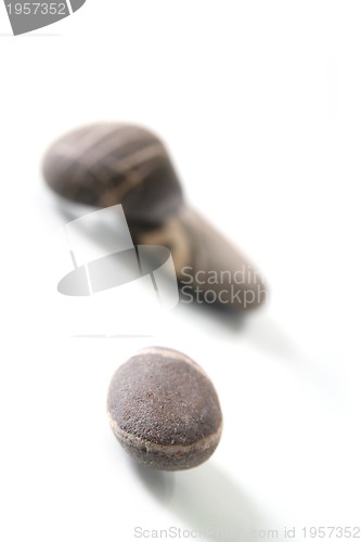 Image of .zen stones with reflection isolated