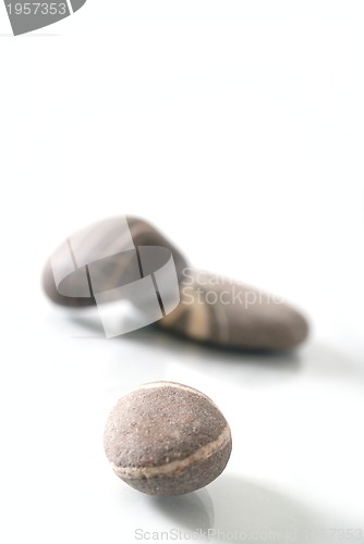 Image of .zen stones with reflection isolated