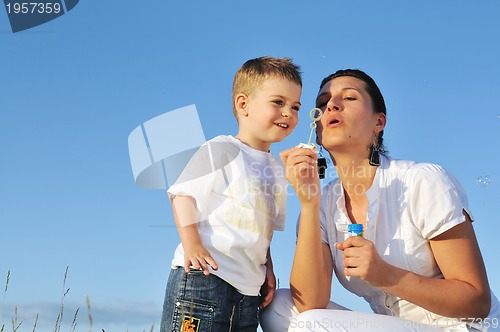 Image of woman child bubble