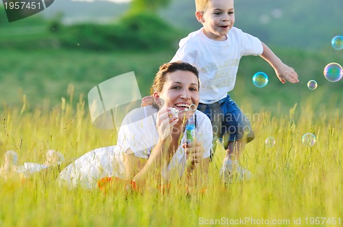 Image of woman child bubble