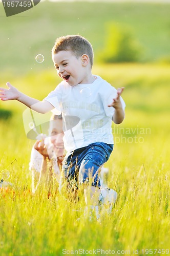 Image of woman child bubble