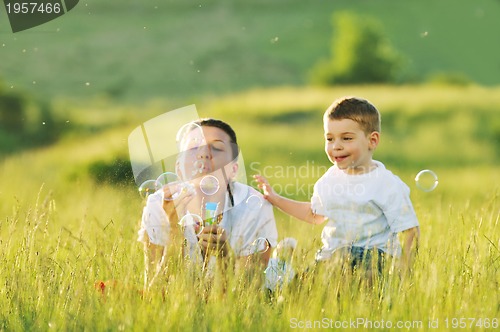 Image of woman child bubble